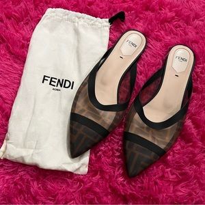Fendi Mesh Ballet Flats